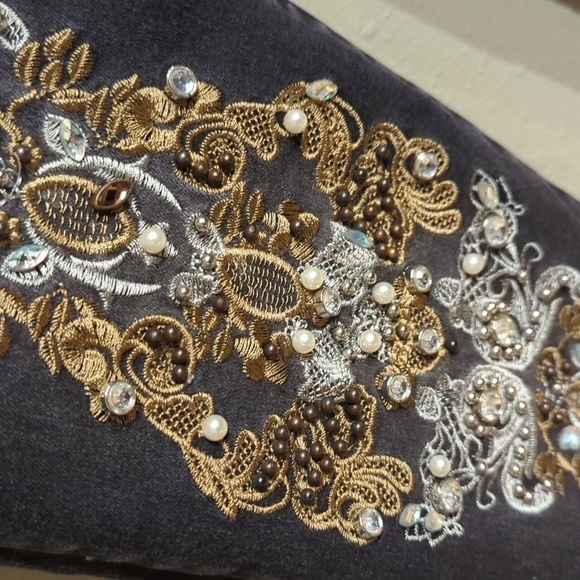 K.Jordan Black Washed Jeans Embellished Bling Size 14 - Picture 3 of 13